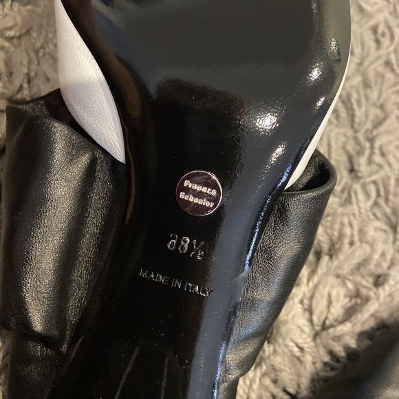 Proenza Schouler Twist Knotted Pointy Toe Slip On Leather Block Heel Mules 38.5 - Picture 15 of 16